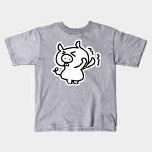 Hesitant Boo the kawaii pig. Kids T-Shirt